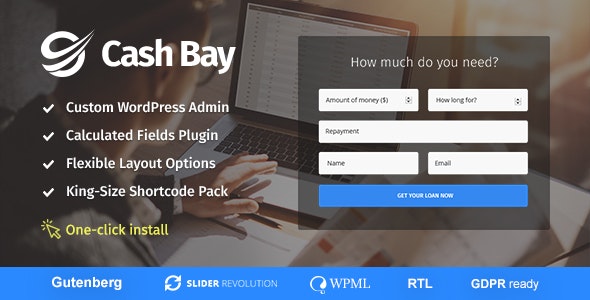 Cash Bay Theme Nulled - Loan & Credit Money WP Theme Free Download