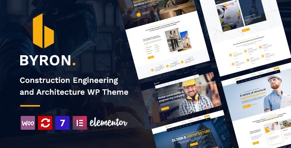 Byron Theme Nulled Construction and Engineering WordPress Theme Free Download