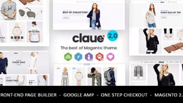 Claue Nulled Clean, Minimal Magento 2 and 1 Theme Free Download