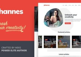 Johannes Nulled Personal Blog & Magazine WordPress theme Free Download