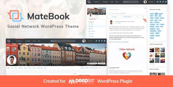 Matebook Nulled Social Network WordPress Theme Free Download