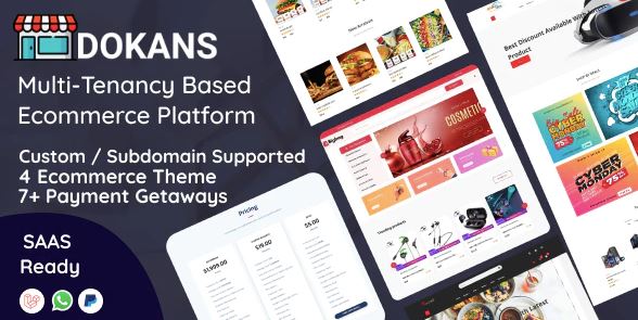 DOKANS Nulled Multitenancy Based Ecommerce Platform (SAAS) Free Download