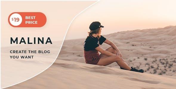 Malina Theme Nulled Personal WordPress Theme Blog Free Download