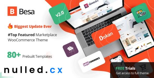 Besa Nulled Elementor Marketplace WooCommerce Theme Free Download