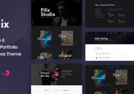 Filix Nulled Creative Minimal Portfolio WordPress Theme Free Download