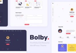 Bolby Nulled Portfolio CVResume WordPress Theme Free Download