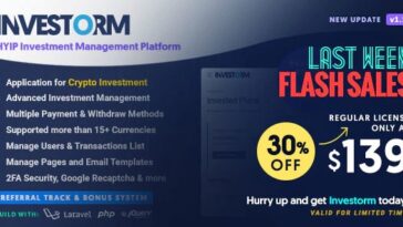 Investorm Nulled Advanced HYIP Investment Management Platform Free Download