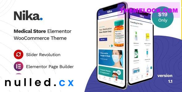 Nika Nulled Medical Elementor WooCommerce Theme Free Download