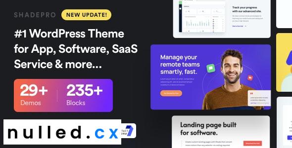 ShadePro Theme Nulled - Startup & SaaS WordPress Theme Free Download