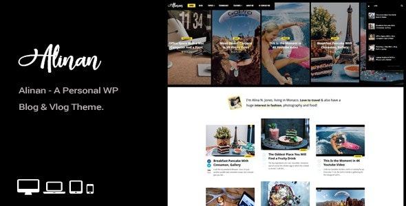 Alinan WP Nulled A Personal WordPress Blog and Vlog Theme Free Download