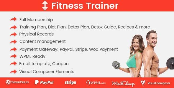 Fitness Trainer Training Membership Plugin Nulled