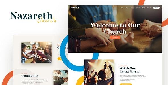 Free Download Nazareth Church and Religion WordPress Theme Nulled