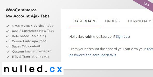 Free Download SS WooCommerce Myaccount Ajax Tabs Nulled