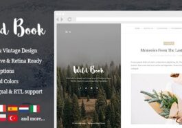 Free Download Wild Book - Vintage, Elegant & Summer WordPress Personal Blog Theme Nulled