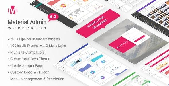 Material WordPress Theme Nulled White Label WordPress Admin Theme Free Download