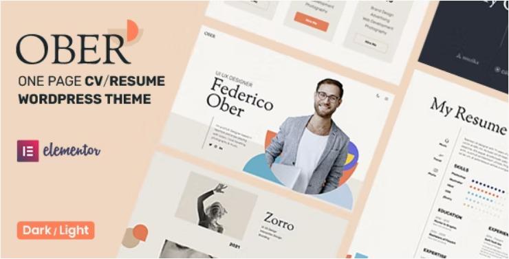 Ober Theme Nulled CV Resume WordPress Theme Free Download