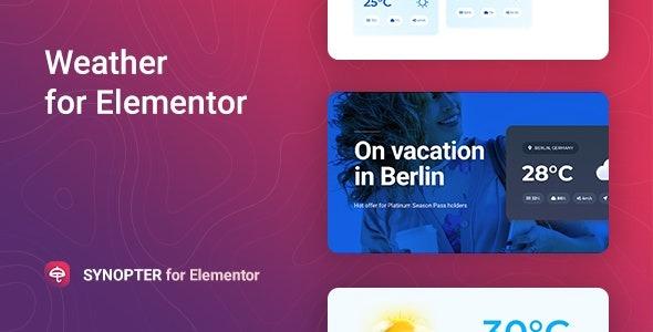 Synopter Nulled Weather for Elementor Download