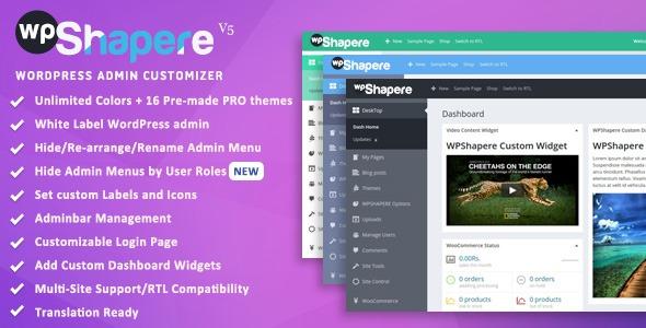 WPShapere Nulled WordPress Admin Theme Download