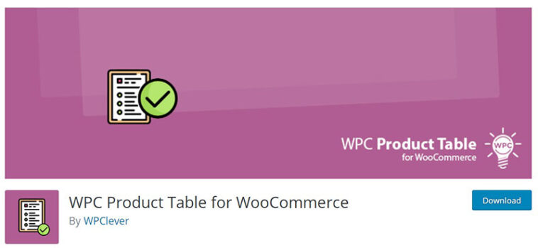 free download WPC Product Table for WooCommerce nulled