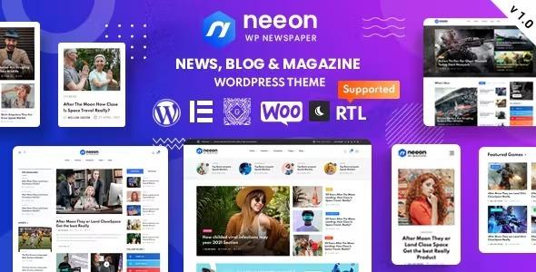 Neeon Nulled WordPress News Magazine Theme Free Download