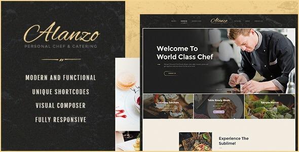 Alanzo Nulled Personal Chef & Catering WordPress Theme Free Download