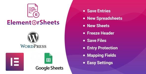 ElementorSheets Nulled Elementor Pro Form Google Spreadsheet Addon Free Download