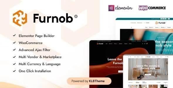 Furnob Furniture Store WooCommerce Theme Nulled