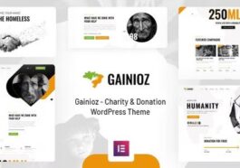 Gainioz Charity & Donation WordPress Theme Nulled