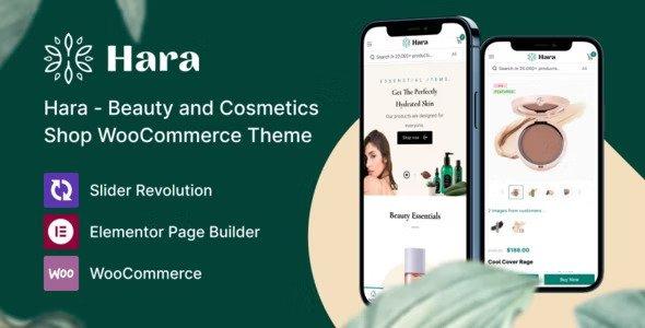 Hara Nulled Beauty and Cosmetics Shop WooCommerce Theme Free Download