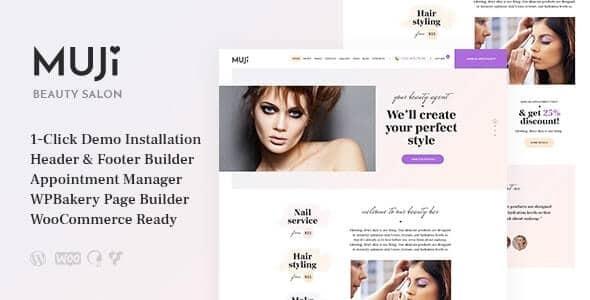 Muji Beauty Shop & Spa Salon WordPress Theme Nulled