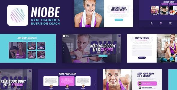 Niobe A Gym Trainer & Nutrition Coach WordPress Theme Nulled