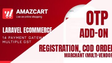 OTP add-on Nulled AmazCart Laravel Ecommerce System CMS Free Download