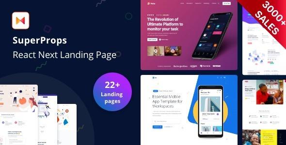 SuperProps Nulled React Landing Page Templates with Next JS & Gatsby JS Free Download