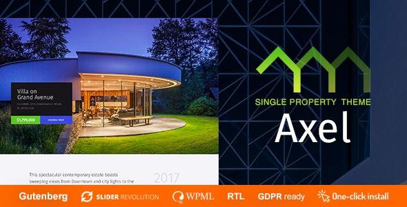 free download Axel – Single Property Real Estate Theme nulled