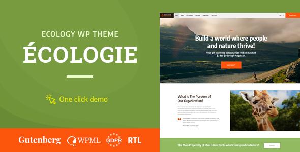 free download Ecologie – Environmental & Ecology WordPress Theme nulled