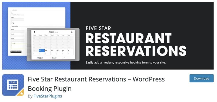 free download Five Star Restaurant Reservations Premium nulled