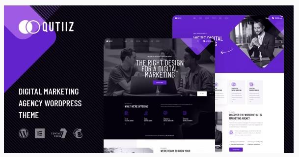 free download Qutiiz - Digital Marketing Agency WordPress Theme nulled