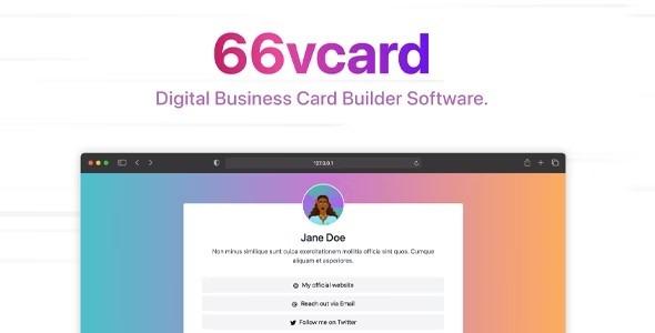 66vcard Nulled Digital Business Card Builder SAAS Free Download