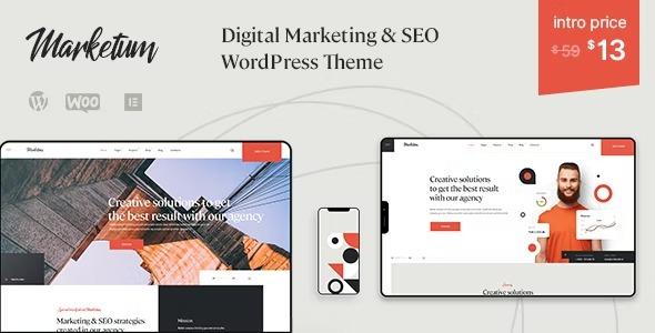 Marketum Nulled Digital marketing & SEO WordPress Theme Free Download