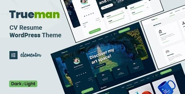 Trueman CV Resume WordPress Theme Nulled