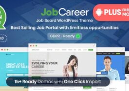 free download JobCareer Job Board Responsive WordPress Theme nulled