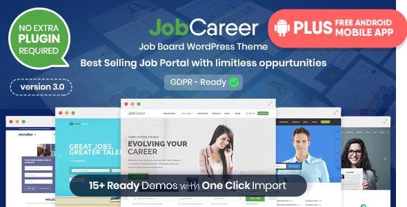 free download JobCareer Job Board Responsive WordPress Theme nulled