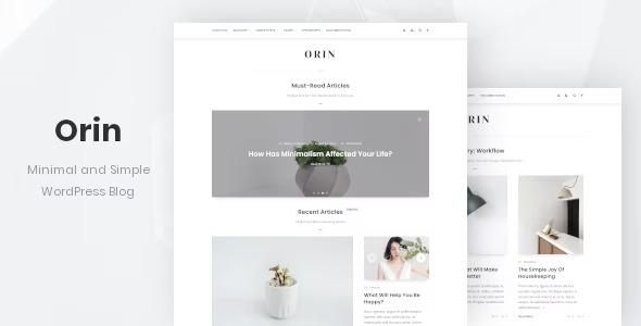 free download Orin - Minimal Blog For WordPress nulled