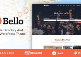 Bello Nulled Directory & Listing WordPress Theme Free Download