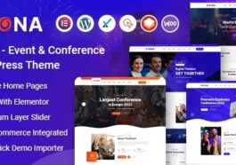 Evona Event & Conference WordPress Theme Nulled Free Download