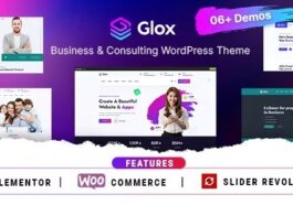 Glox Free Download Business & Consulting WordPress Theme Nulled