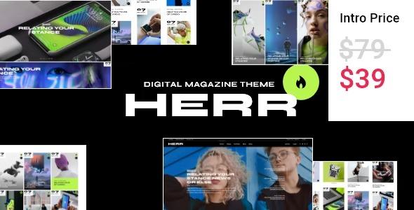 Herr - Digital Magazine Theme Nulled