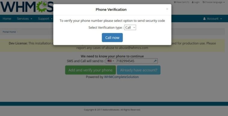 WHMCS Phone Verification Nulled Free Download