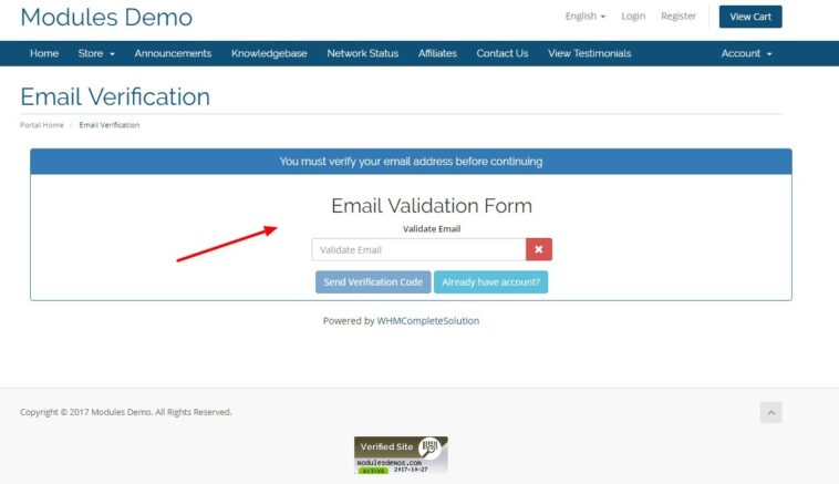 WHMCSServices Email Verification Pro Nulled