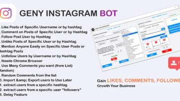 free download GENY instagram bot - Gain More Instagram Followers, Increase your Followers Now nulled